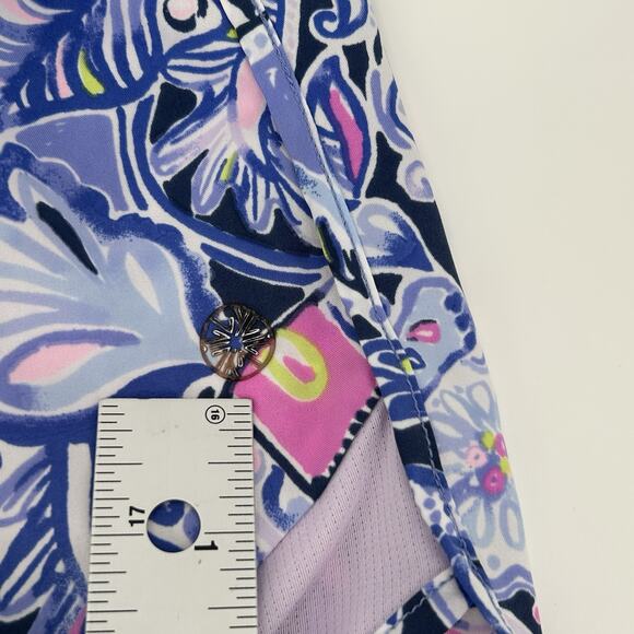 Lilly Pulitzer Luxletic Shorts XS Womens Ocean Trail Navy Pink Athletic Running - Picture 10 of 10